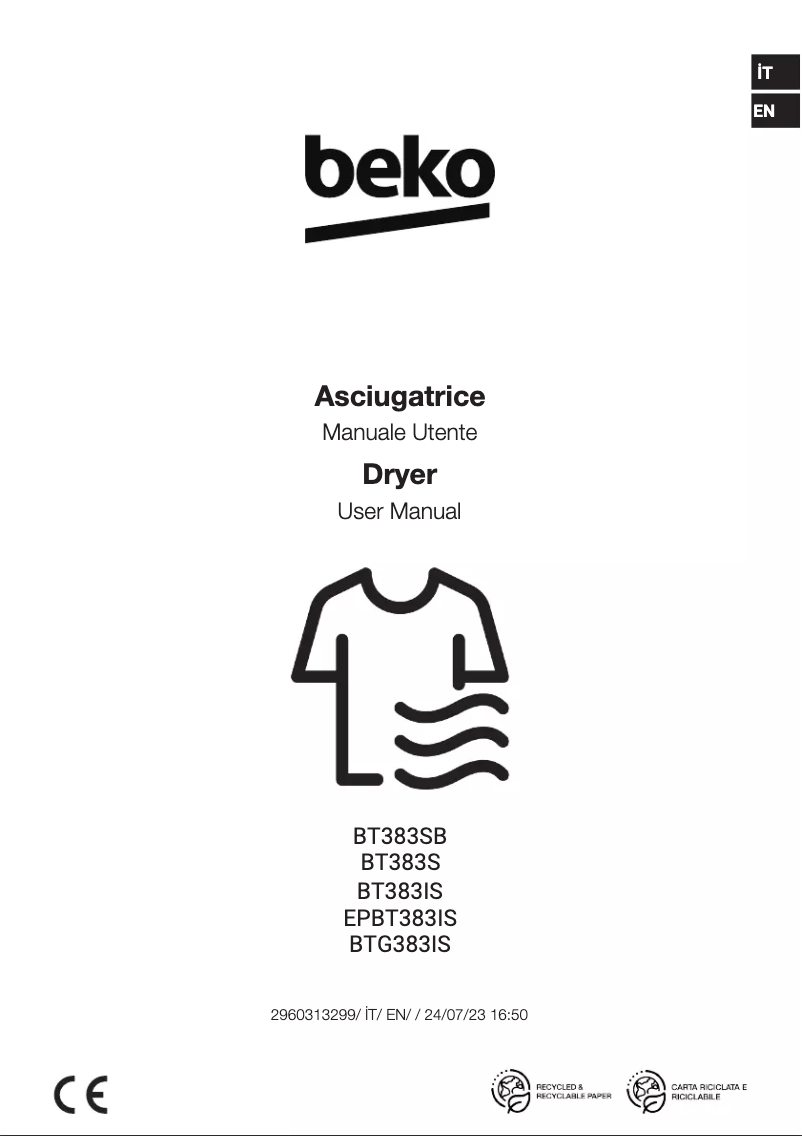 Imagen de la primera página del manual del dispositivo BT383IS