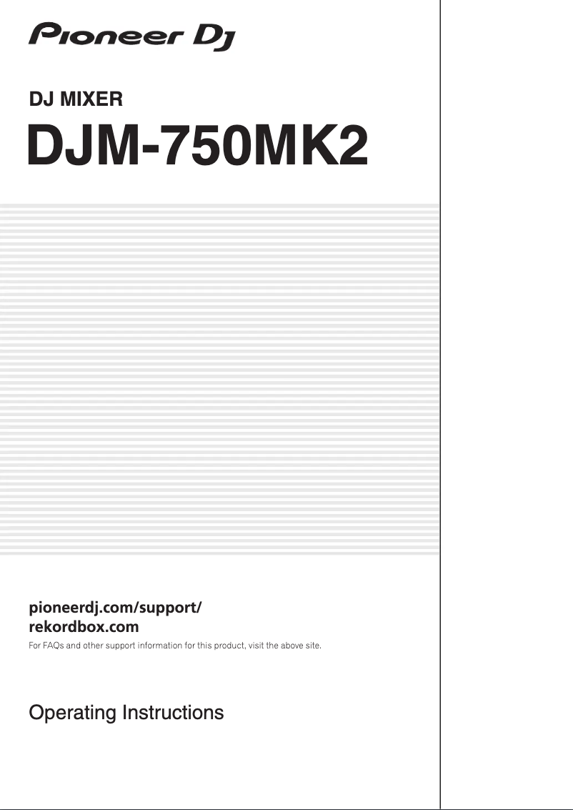 Imagen de la primera página del manual del dispositivo DJM-750MK2