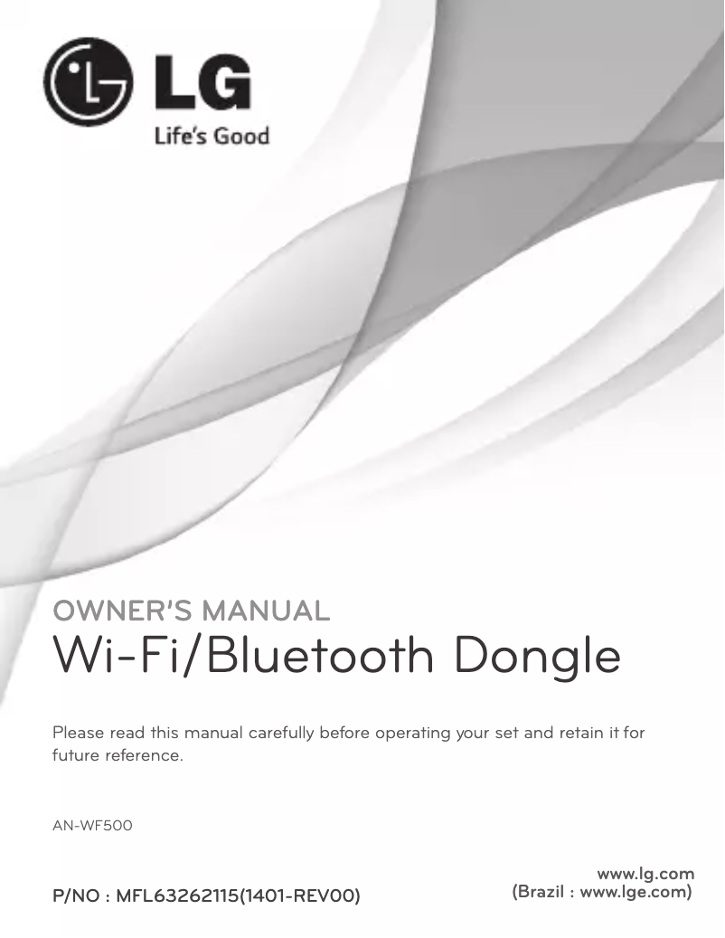Página 1 del manual Manual de usuario LG AN-WF500