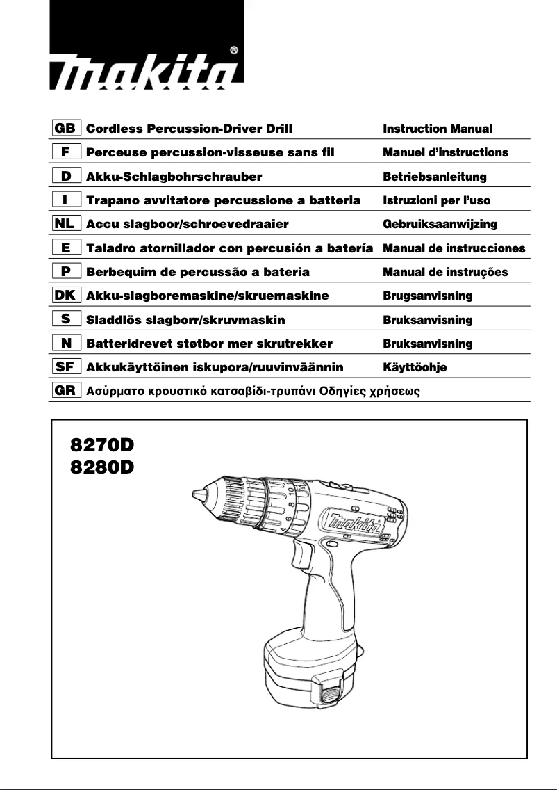 Página 1 del manual Manual de usuario Makita 8270D