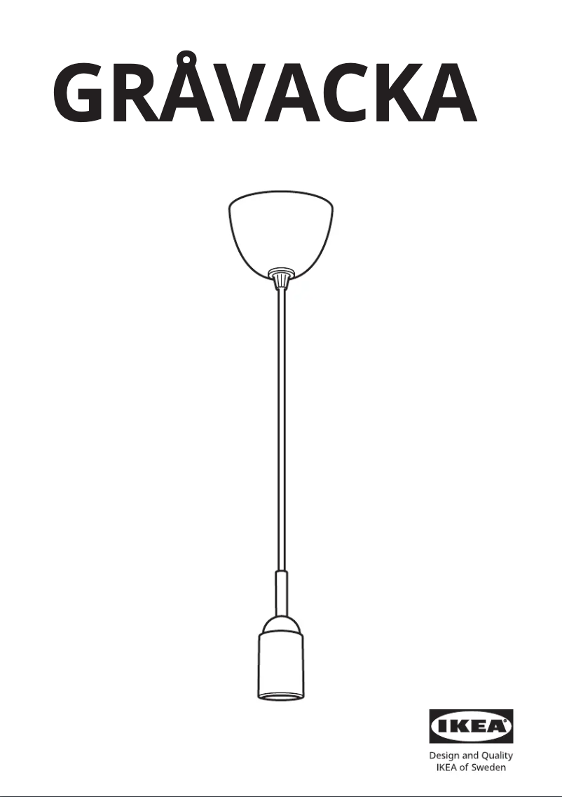 Imagen de la primera página del manual del dispositivo GRÅVACKA 105.151.69