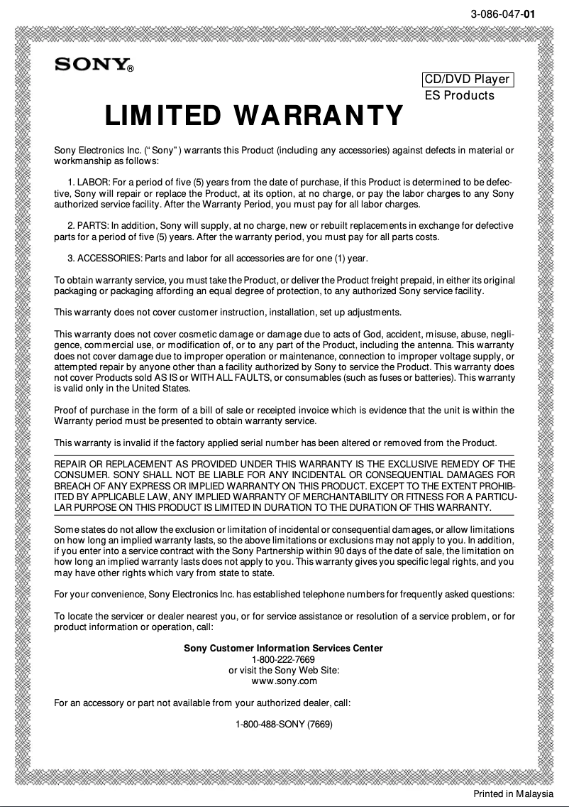 Imagen de la primera página del manual del dispositivo CDP-C85ES