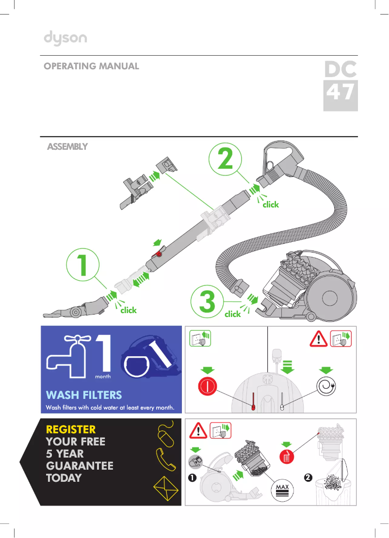 Imagen de la primera página del manual del dispositivo DC47
