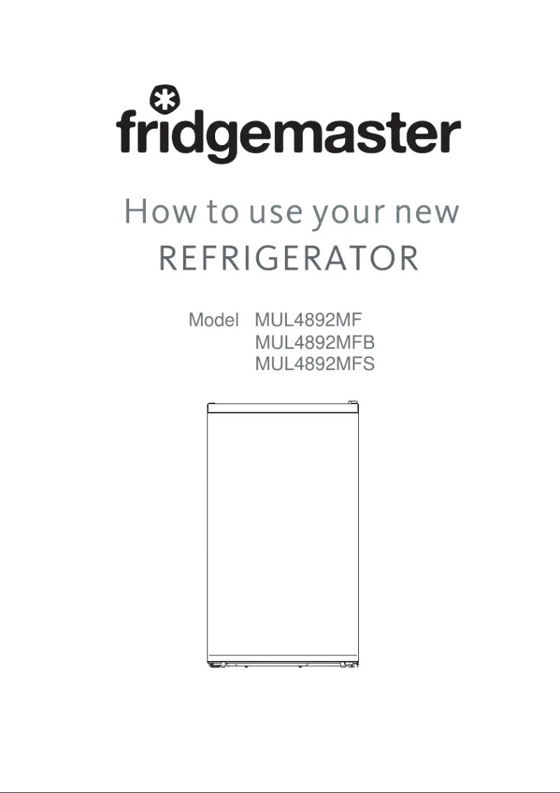 Página nº 1 - Manual de usuario Fridgemaster MUL4892MFS