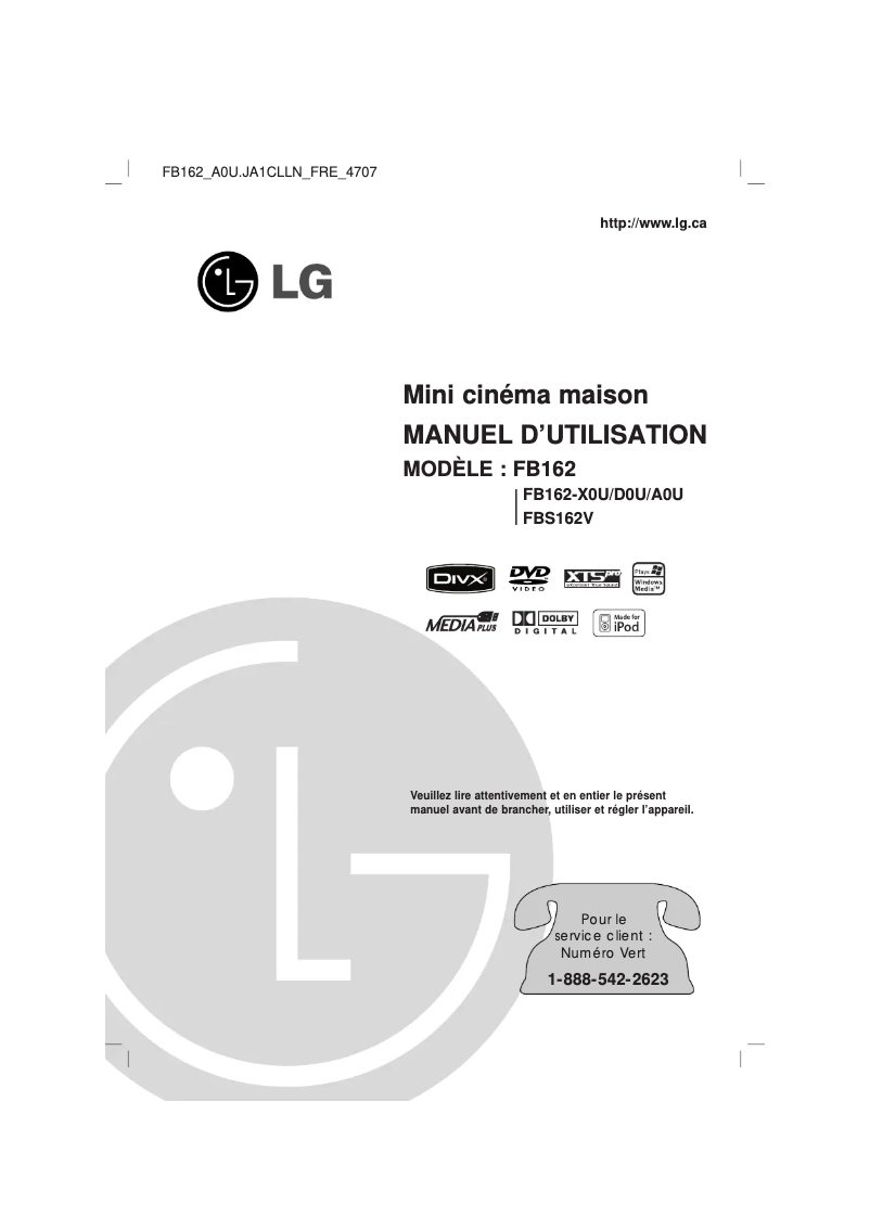 Imagen de la primera página del manual del dispositivo FB162