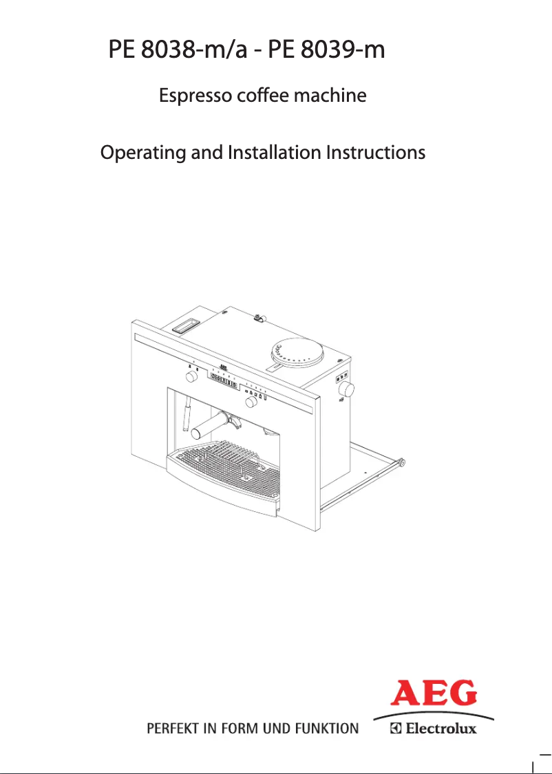 Página 1 del manual Manual de usuario AEG PE 8039M