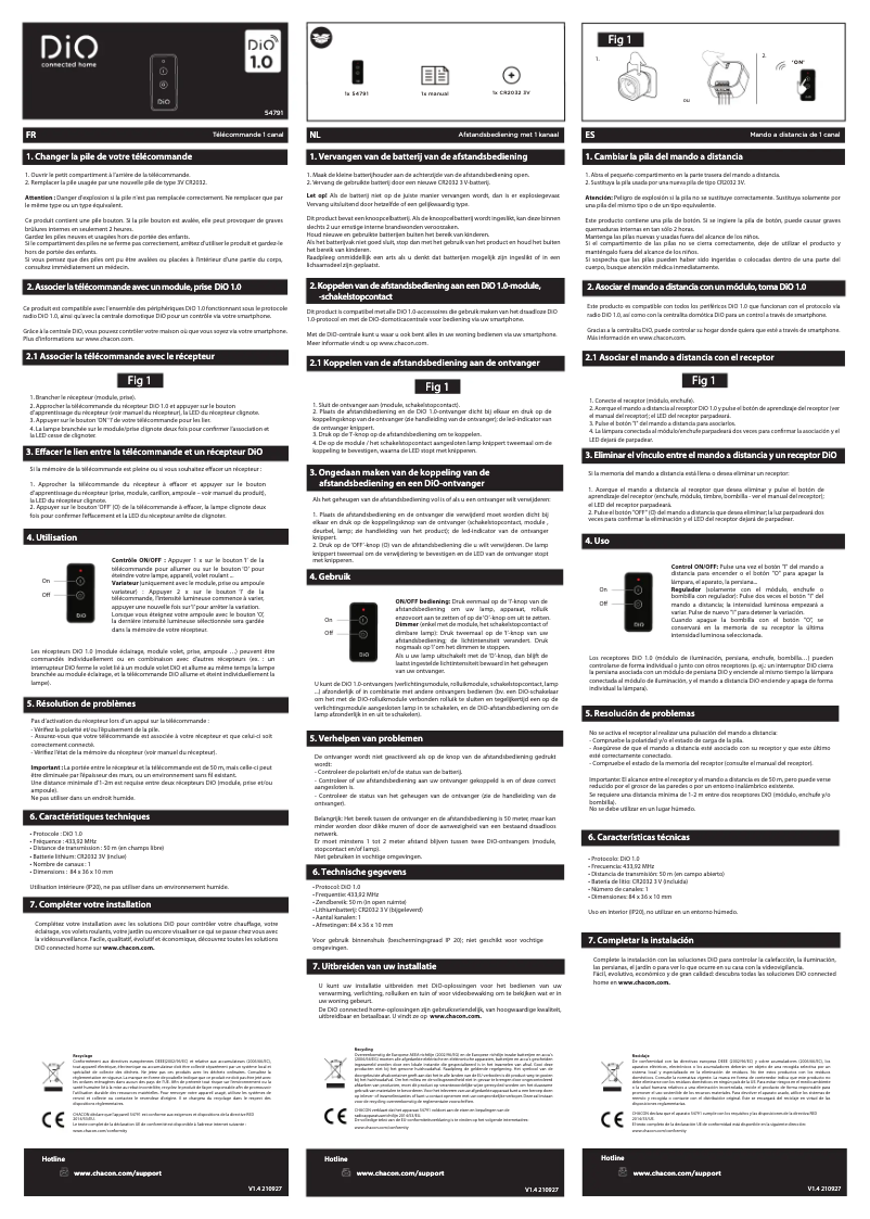 Página 1 del manual Manual de usuario DiO 54791