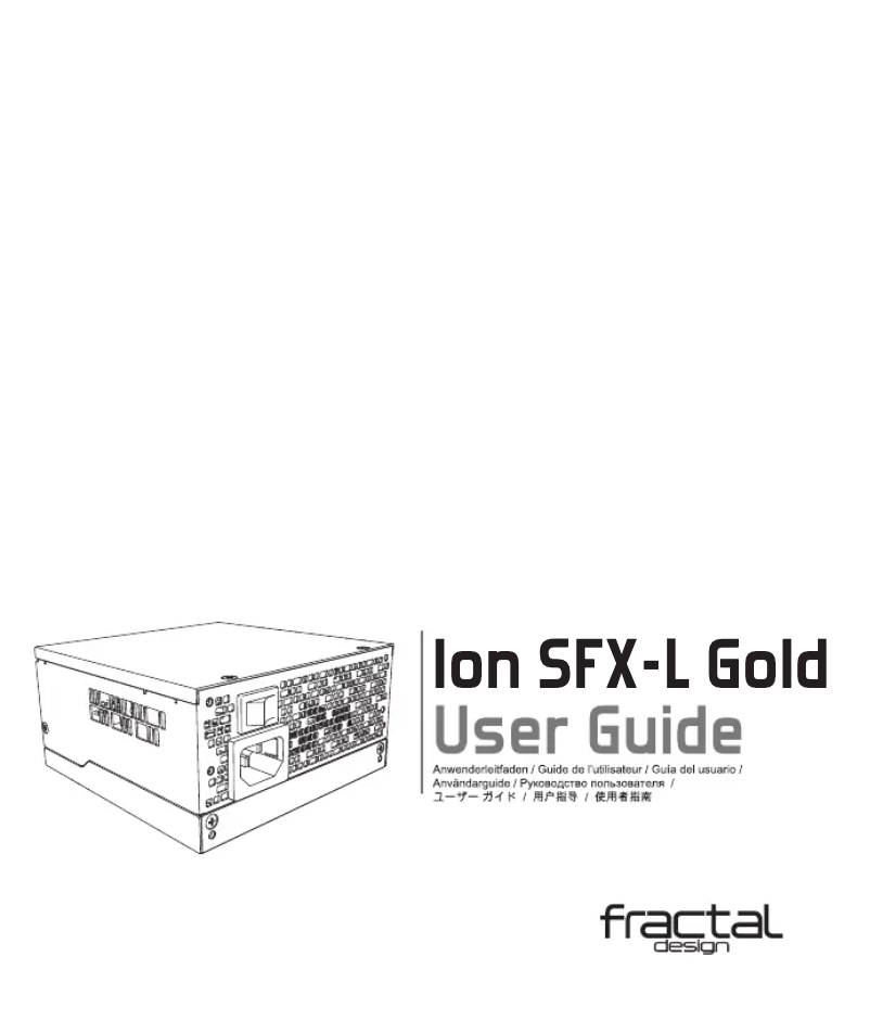 Imagen de la primera página del manual del dispositivo Ion SFX-L Gold