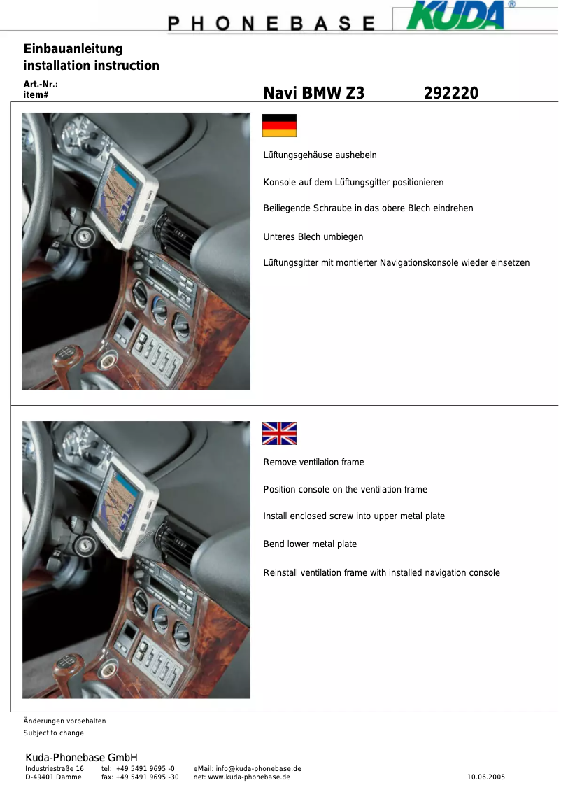 Página 1 del manual Manual de usuario Kuda 292225