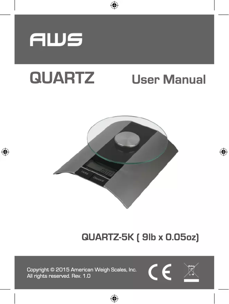 Imagen de la primera página del manual del dispositivo QUARTZ-5K