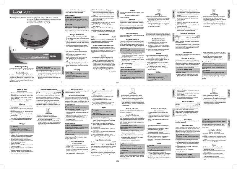Imagen de la primera página del manual del dispositivo TS 3530