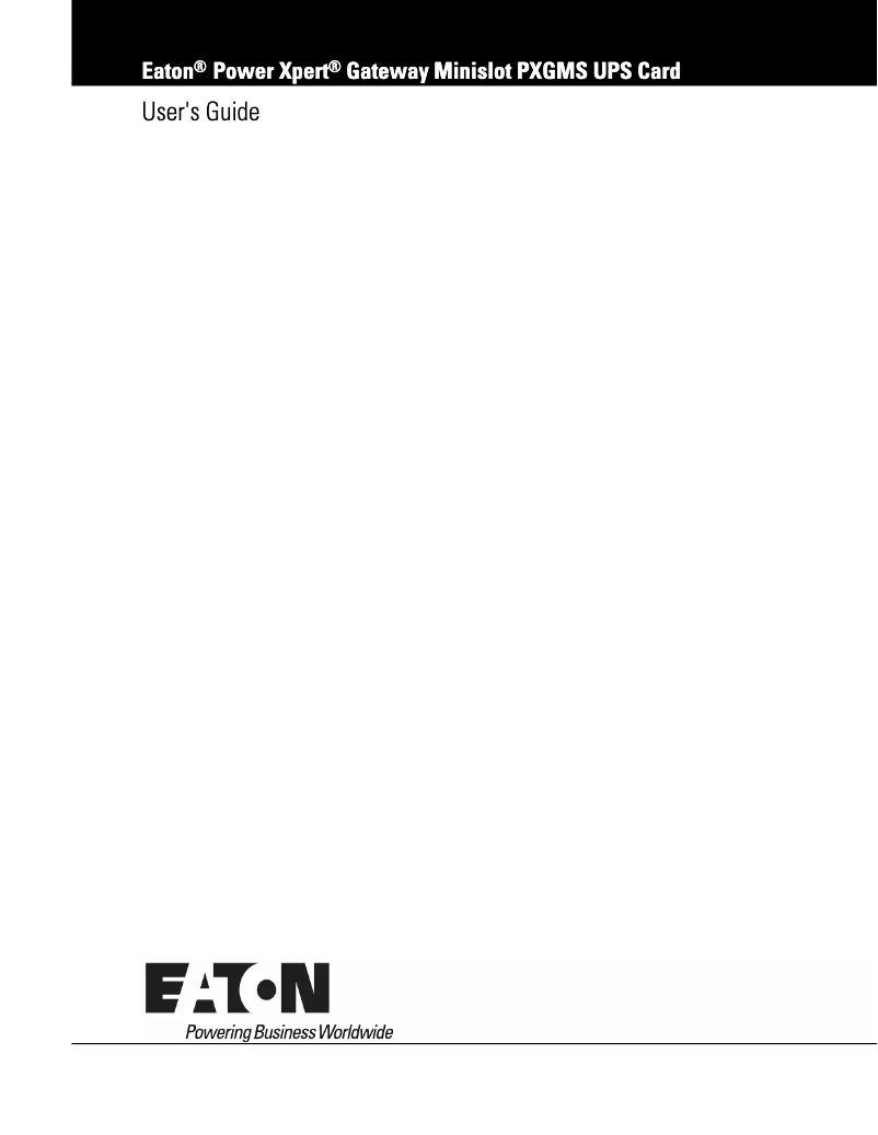 Imagen de la primera página del manual del dispositivo PXGMSUPS