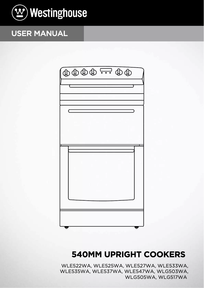 Página 1 del manual Manual de usuario Westinghouse WLE527WA