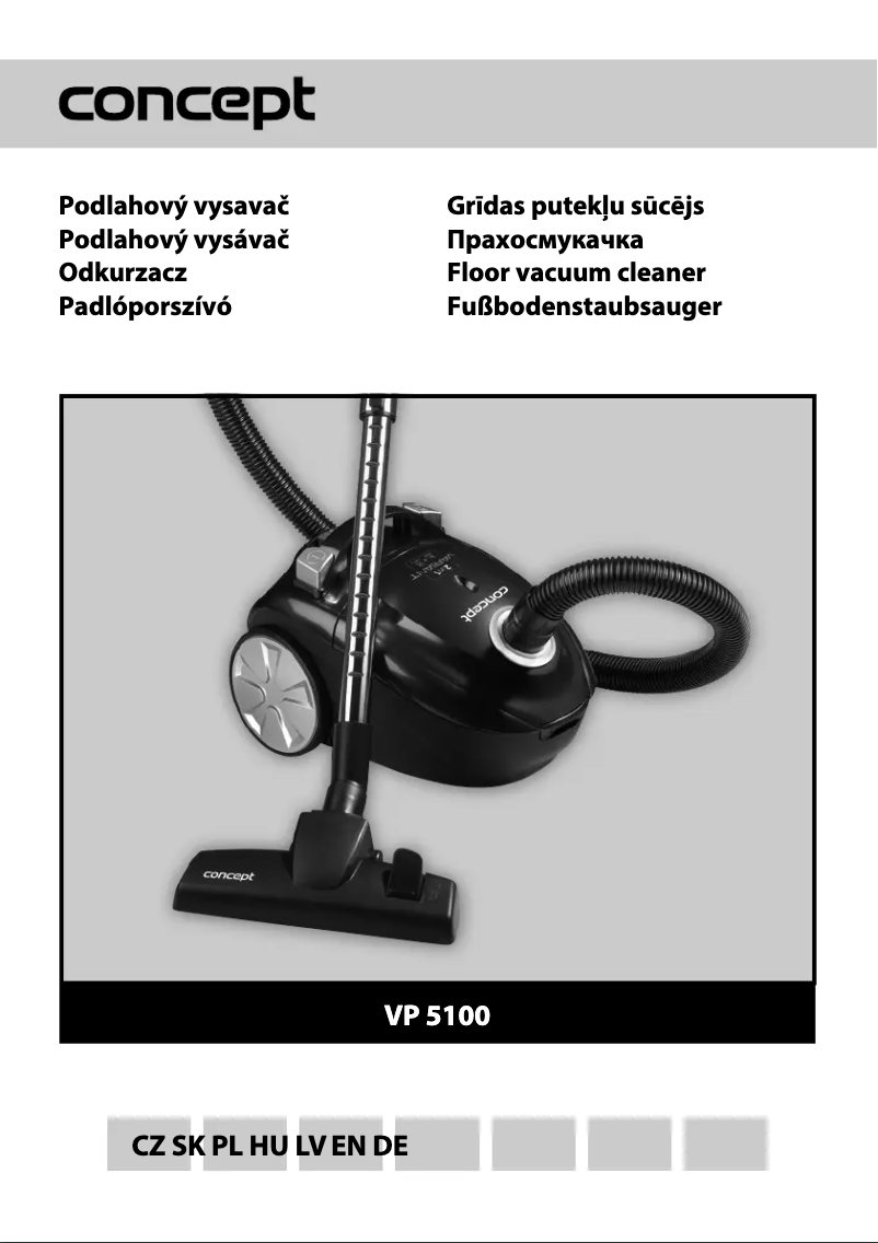 Imagen de la primera página del manual del dispositivo VP-5100