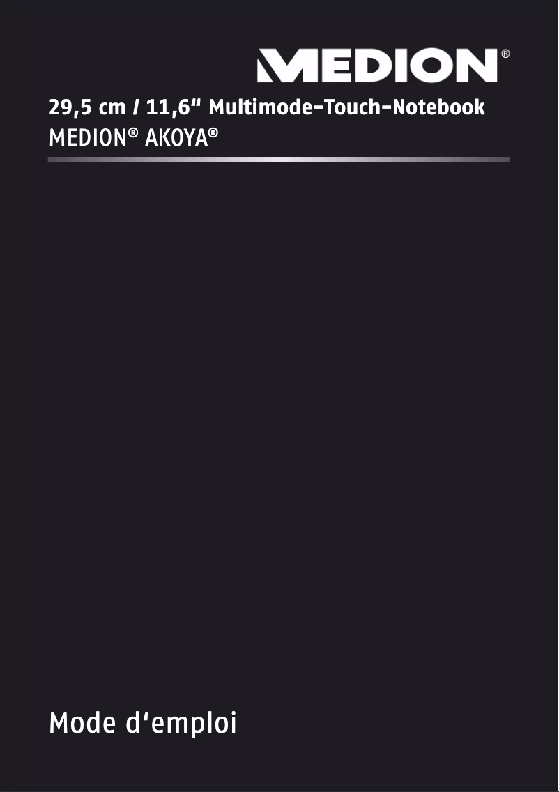 Imagen de la primera página del manual del dispositivo Akoya P2213T MD 98924