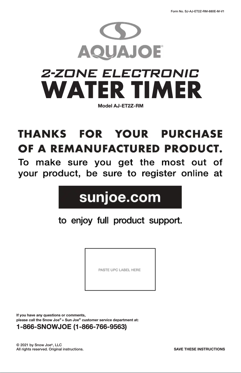 Imagen de la primera página del manual del dispositivo AJ-ET2Z-RM