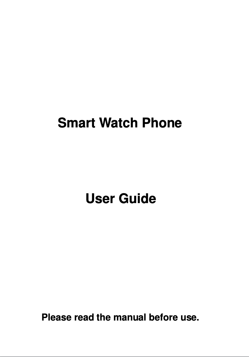 Imagen de la primera página del manual del dispositivo Smart Watch Spy Camera II