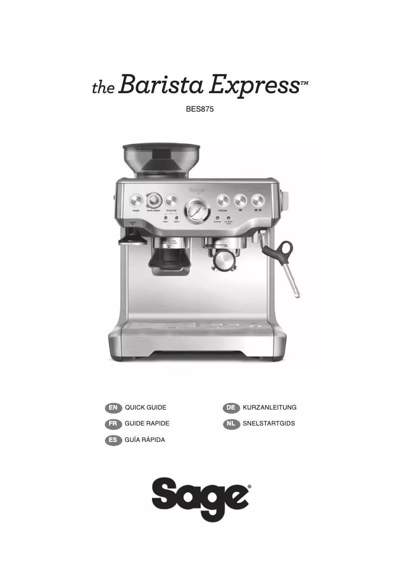 Página 1 del manual Manual de usuario Sage the Barista Express BES875