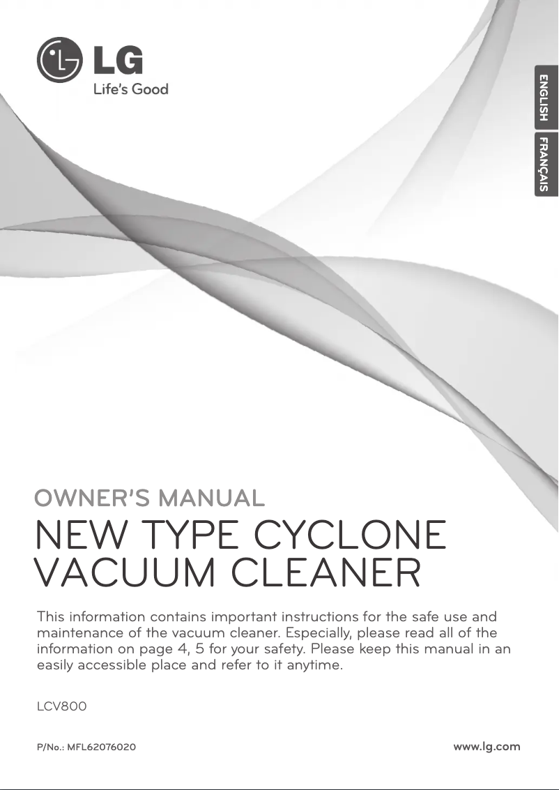 Imagen de la primera página del manual del dispositivo LCV800