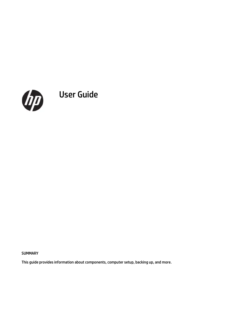 Imagen de la primera página del manual del dispositivo Z2 SFF G5