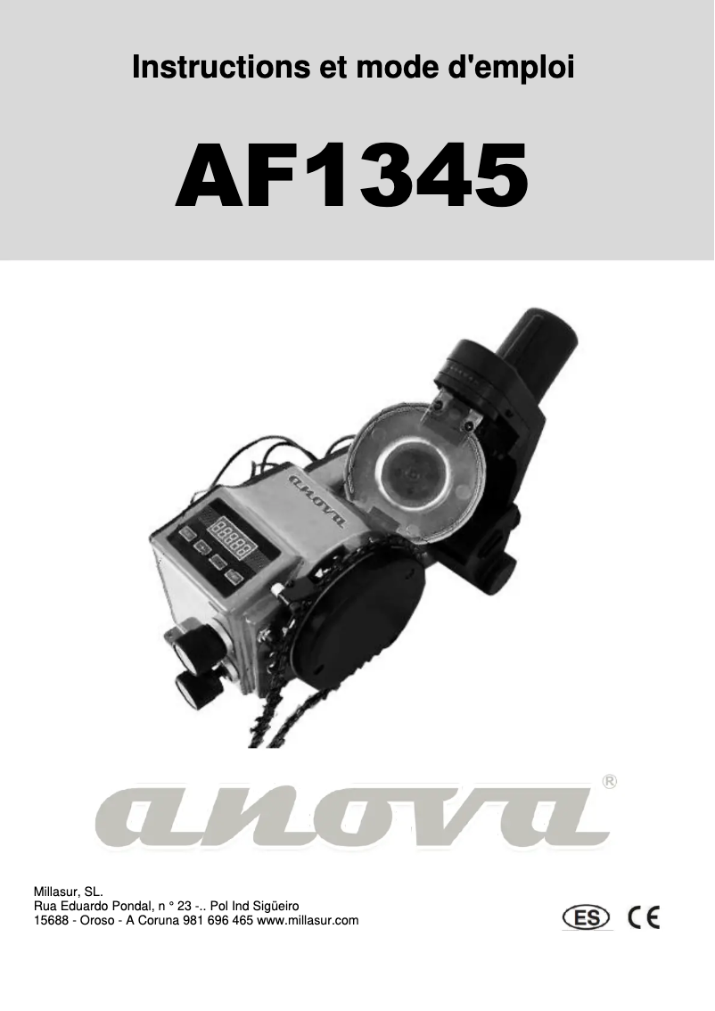 Página nº 1 - Manual de usuario Anova AF1345