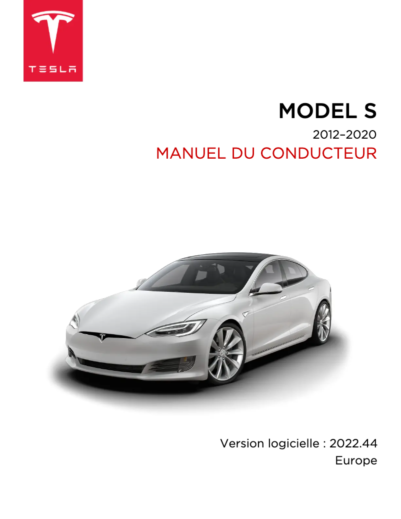 Página 1 del manual Manual de usuario Tesla Model S (2013)