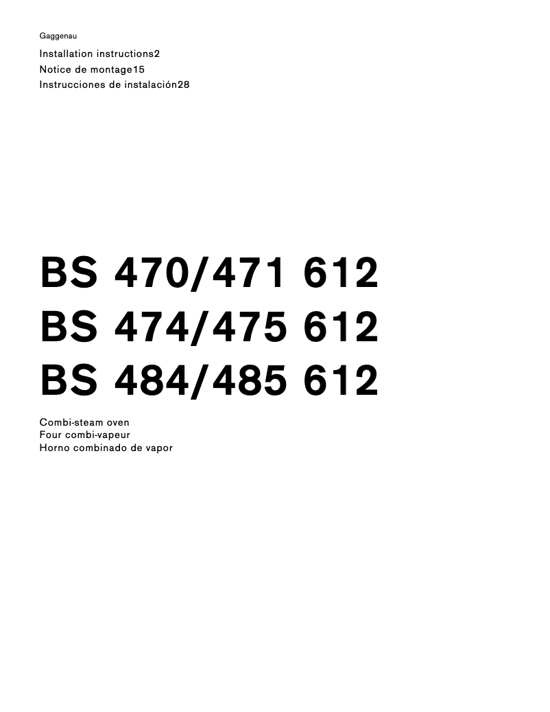 Imagen de la primera página del manual del dispositivo BS474612