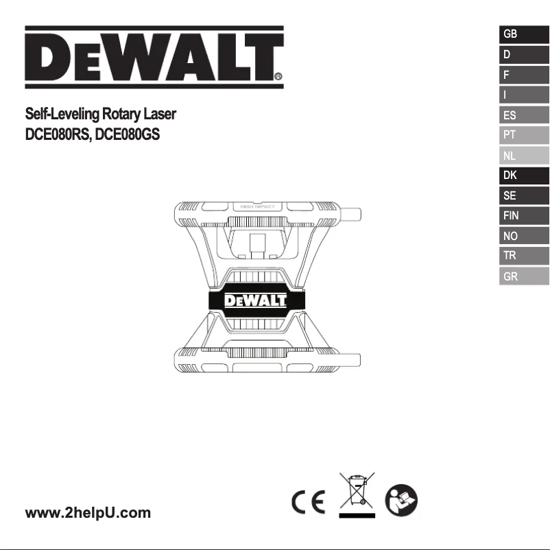 Página 1 del manual Manual de usuario DeWalt DCE080RS
