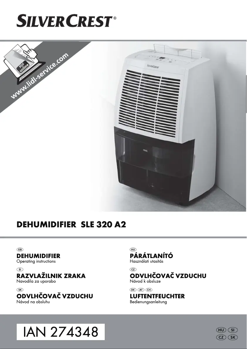Imagen de la primera página del manual del dispositivo SLE 320 A2