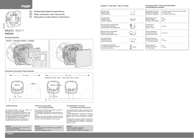 Imagen de la primera página del manual del dispositivo WUC31