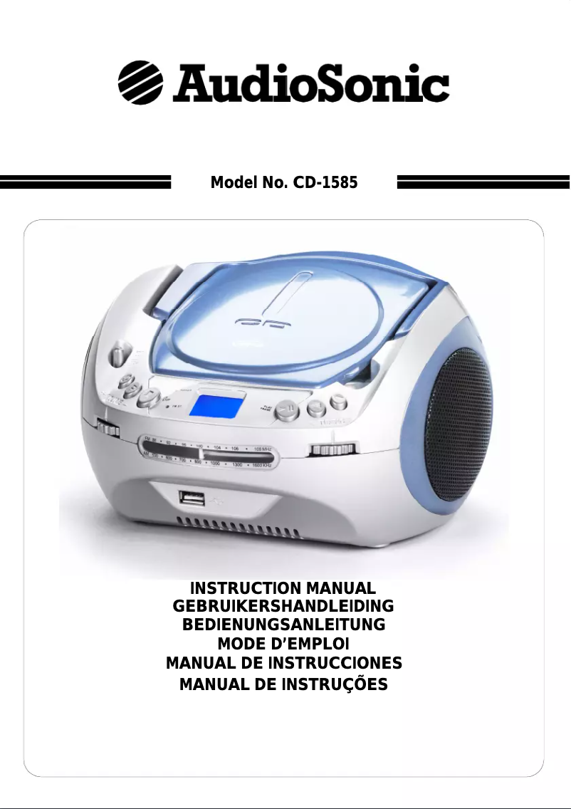 Página 1 del manual Manual de usuario AudioSonic CD-1585