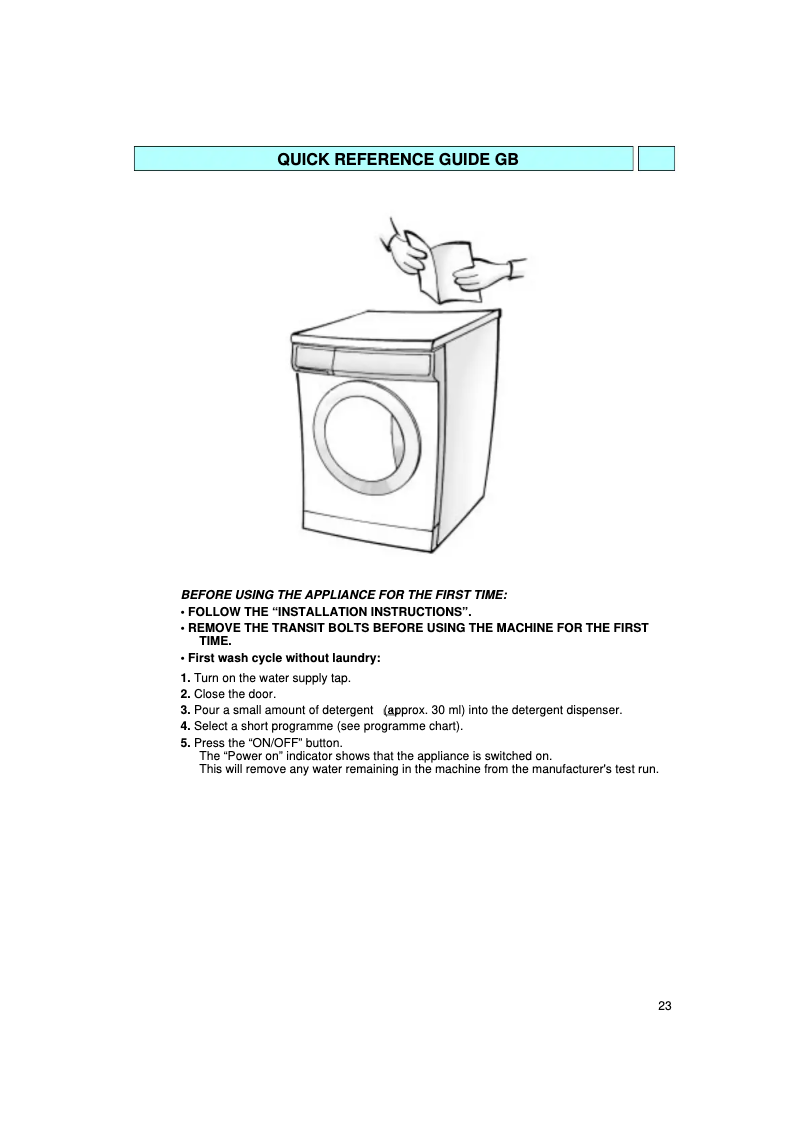 Página 1 del manual Manual de usuario Bauknecht WT 1530