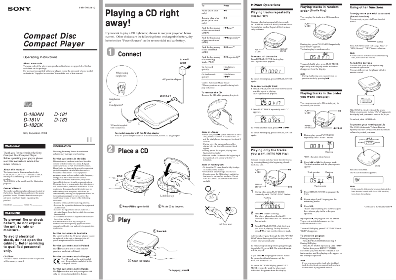 Imagen de la primera página del manual del dispositivo D-183