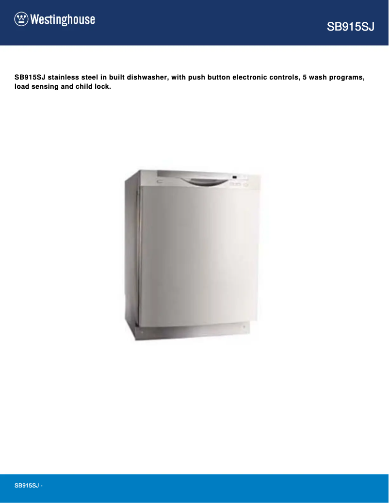 Imagen de la primera página del manual del dispositivo SB915SJ