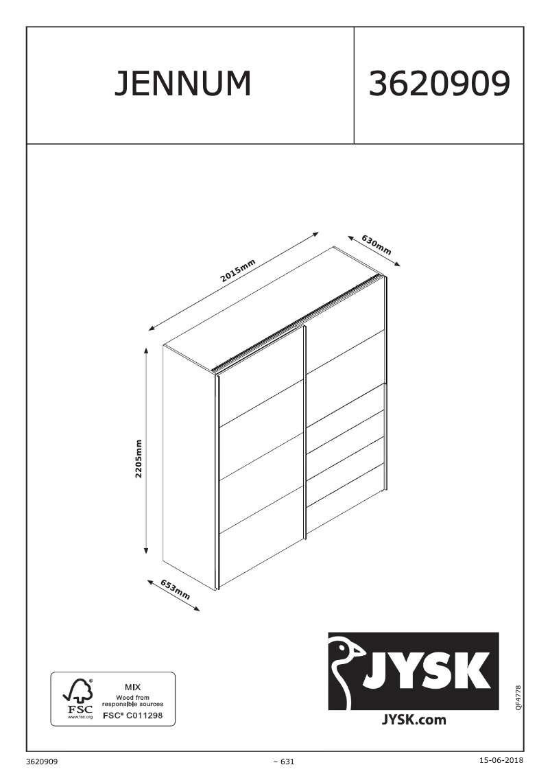 Imagen de la primera página del manual del dispositivo Jennum