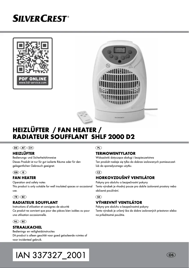 Página nº 1 - Manual de usuario SilverCrest SHLF 2000 D1