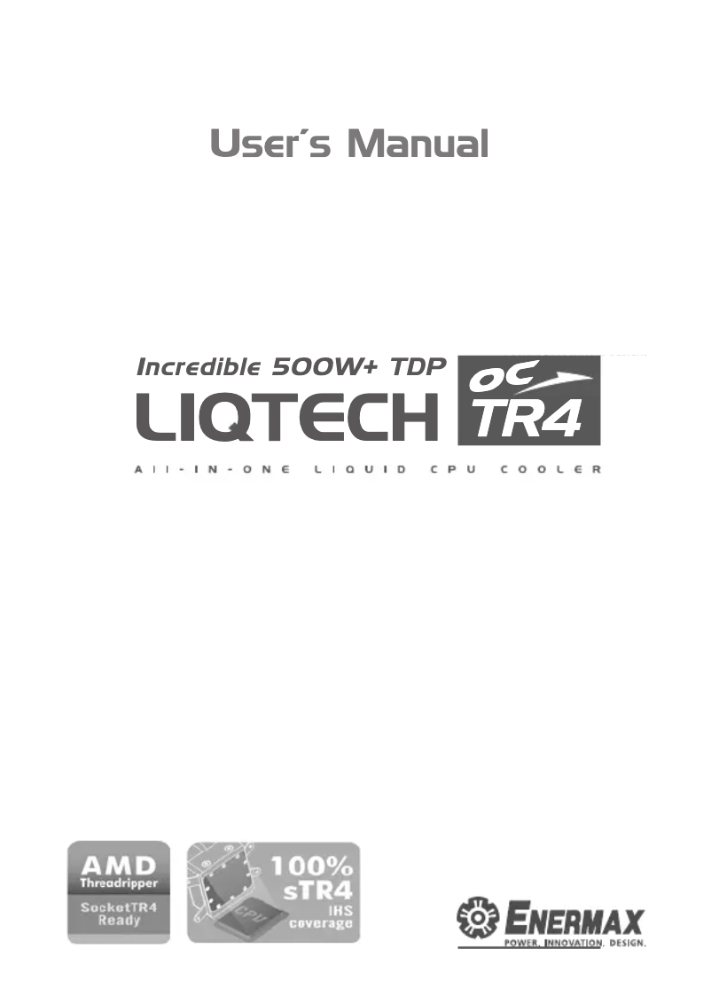 Página 1 del manual Manual de usuario Enermax Liqtech TR4 360 ELC-LTTR360