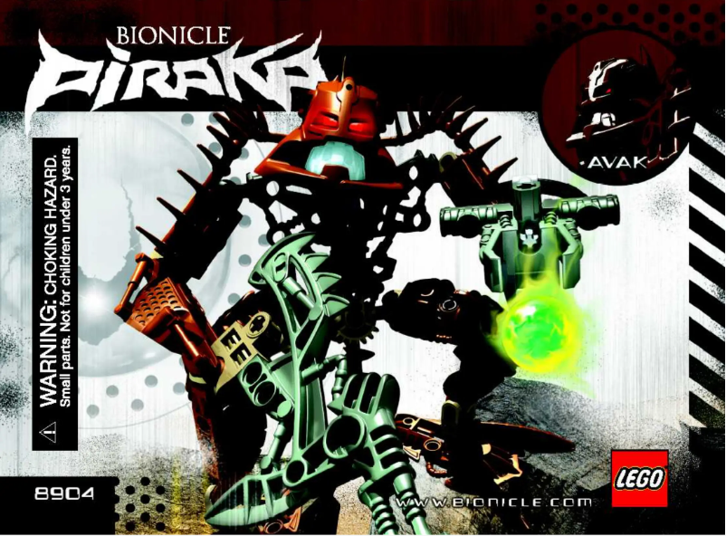 Imagen de la primera página del manual del dispositivo Bionicle 8904