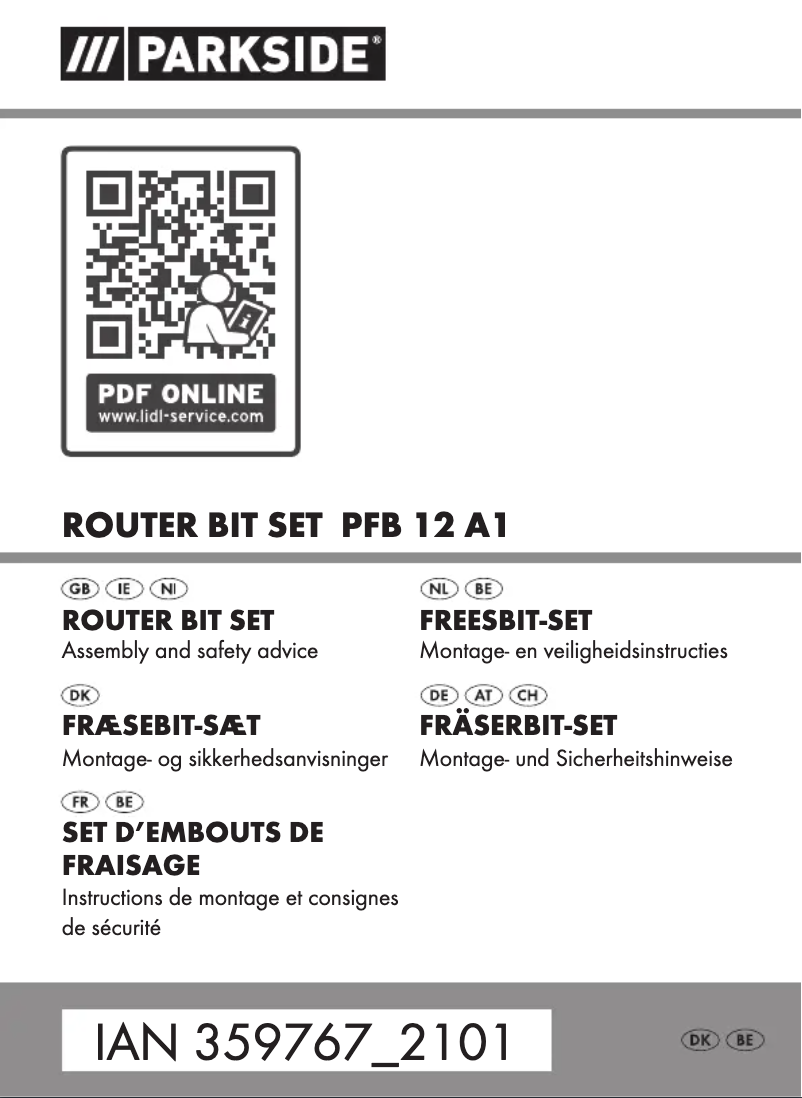 Página 1 del manual Manual de usuario Parkside PFB 12 A1