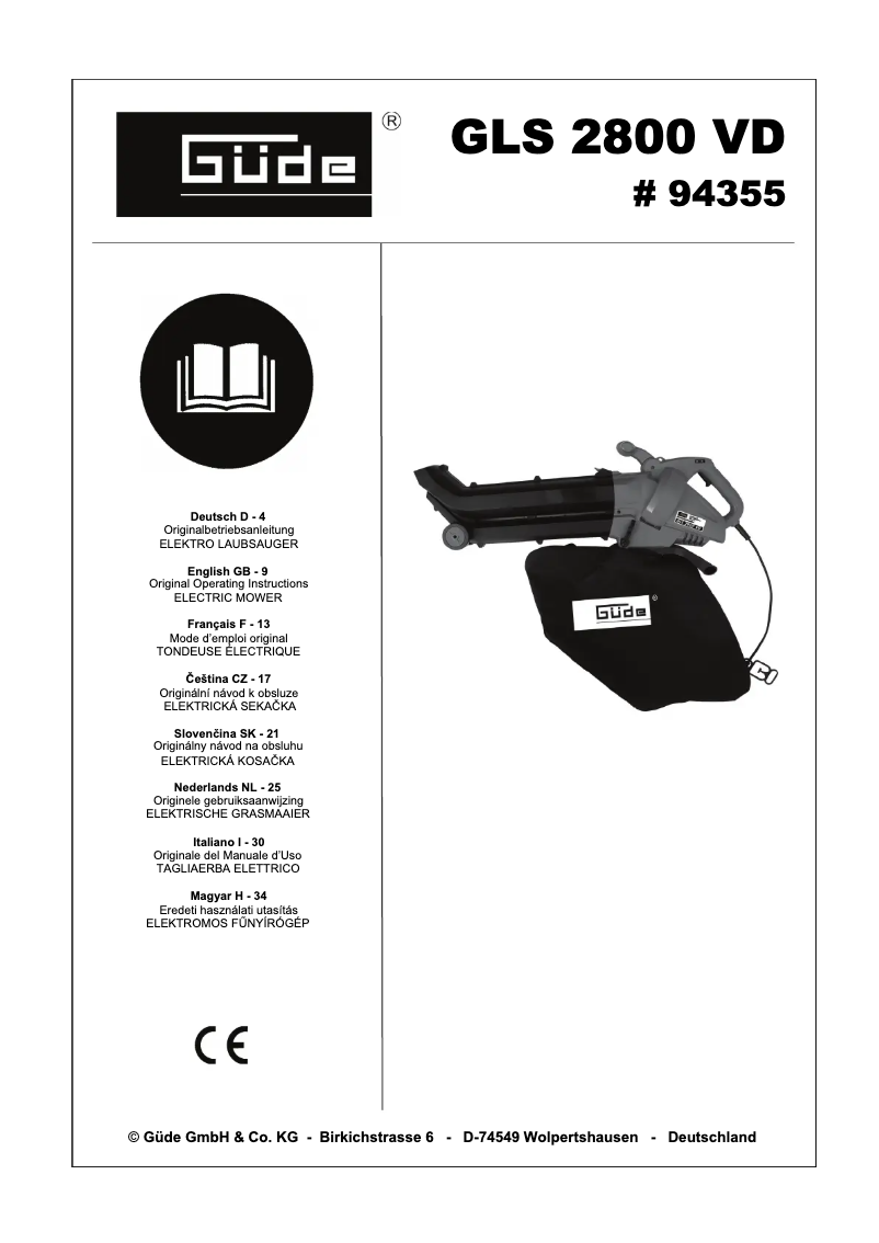 Imagen de la primera página del manual del dispositivo GLS 2800 VD