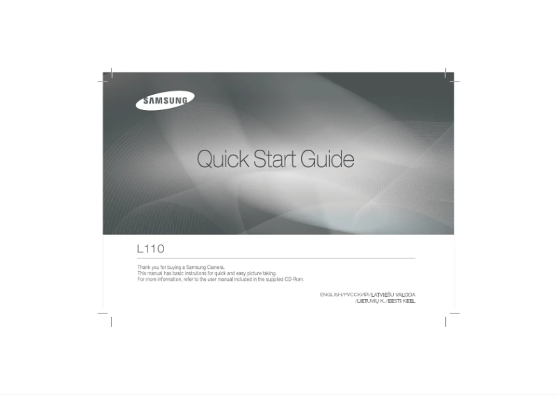 Página 1 del manual Guía de instalación Samsung L110