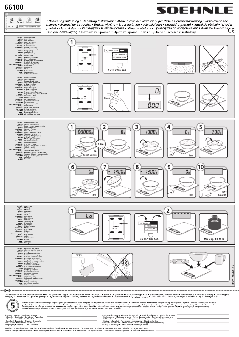 Página 1 del manual Manual de usuario Soehnle Page 66100