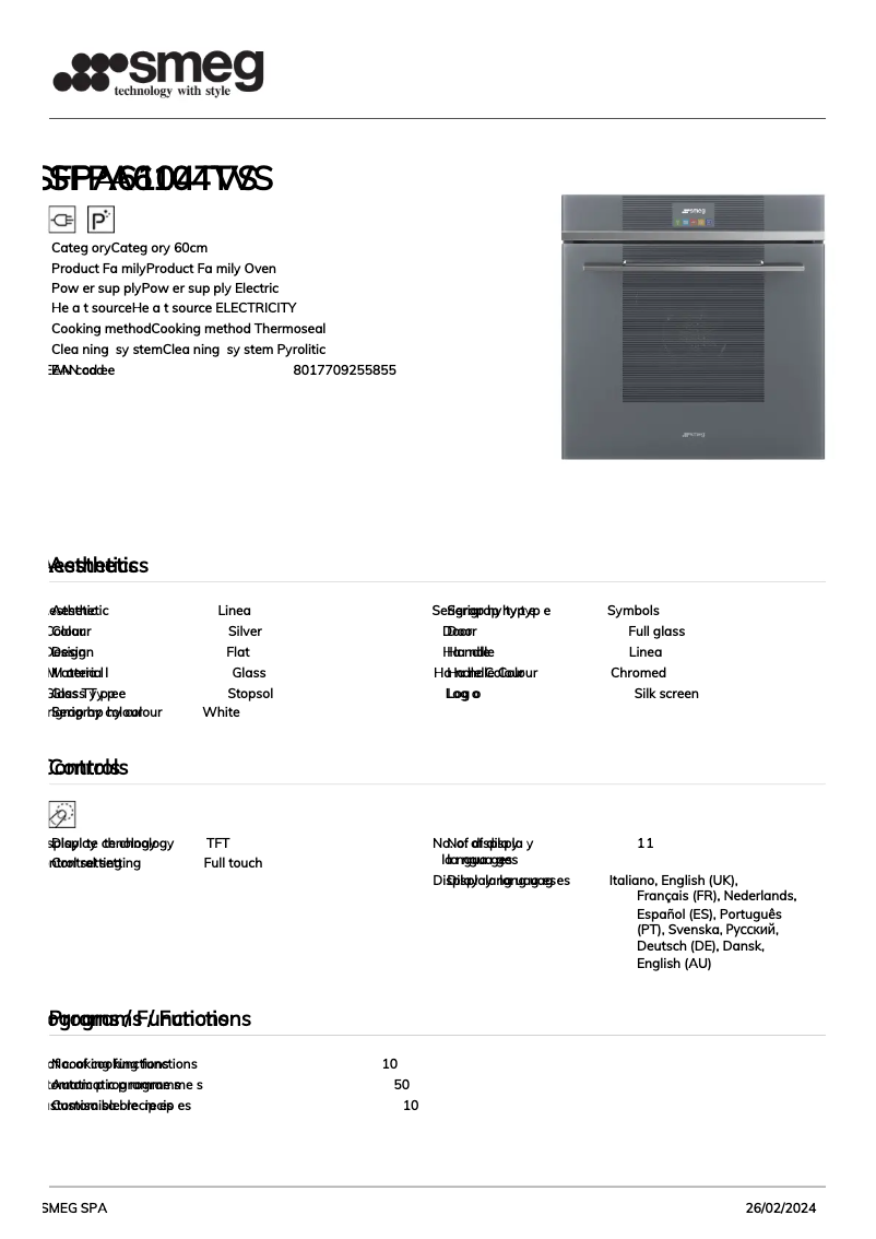 Imagen de la primera página del manual del dispositivo SFPA6104TVS