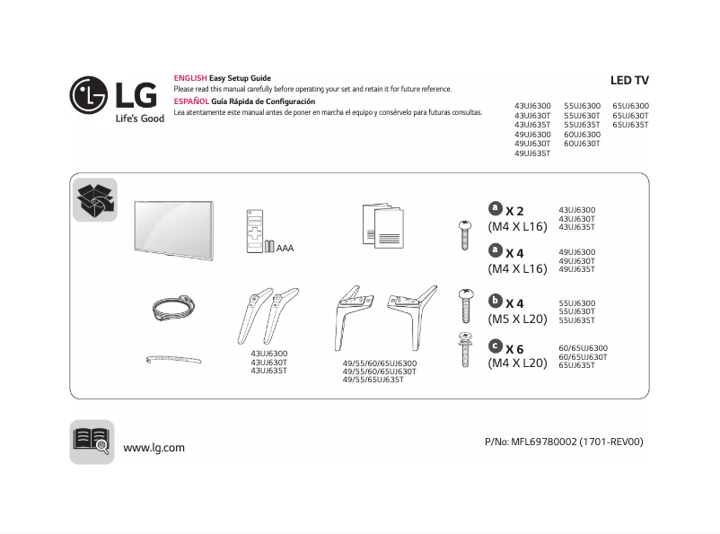 Página nº 1 - Manual de usuario LG 43UJ635T