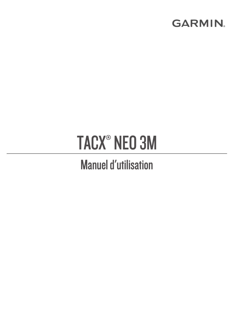 Página nº 1 - Manual de usuario Garmin Tacx NEO 3M