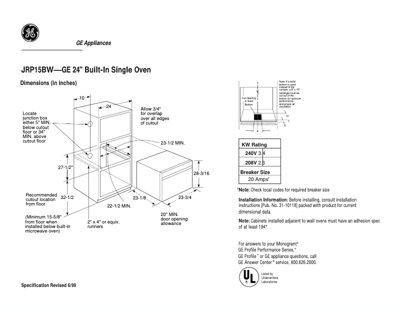 Imagen de la primera página del manual del dispositivo JRP15BWBB