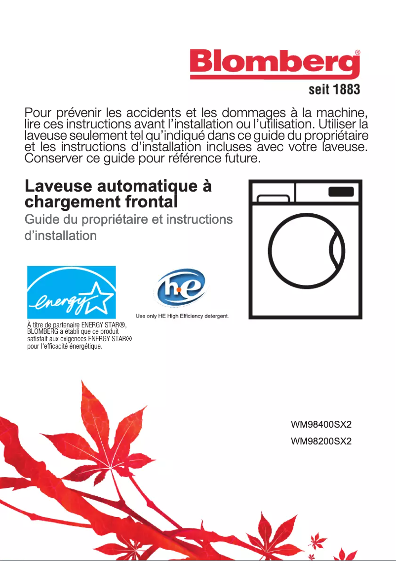 Imagen de la primera página del manual del dispositivo WM98400SX2