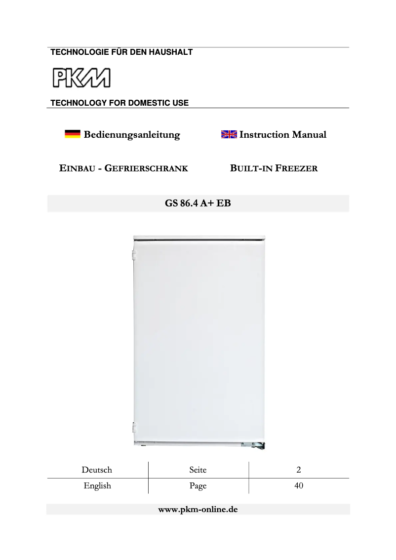 Página 1 del manual Manual de usuario PKM GS86.4A+EB