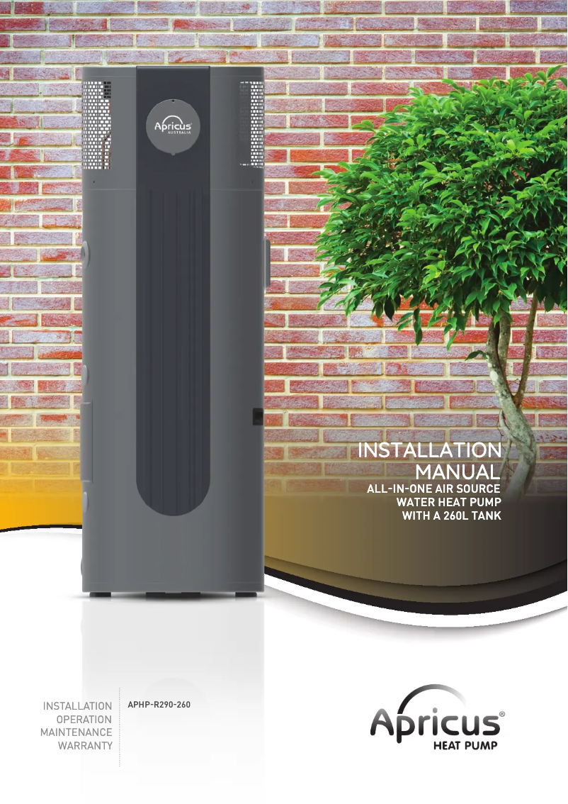 Página nº 1 - Manual de usuario Apricus APHP-R290-260