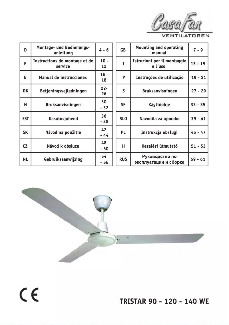 Imagen de la primera página del manual del dispositivo Tristar II 140